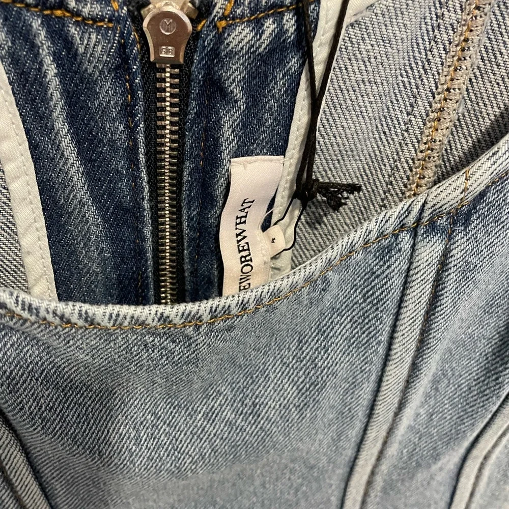 WEWOREWHAT denim scoop corset top - Picture 6 of 6
